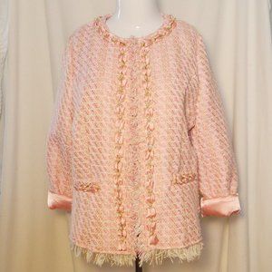 Michael Simon Pink Cream & Pearl Jacket Sz S